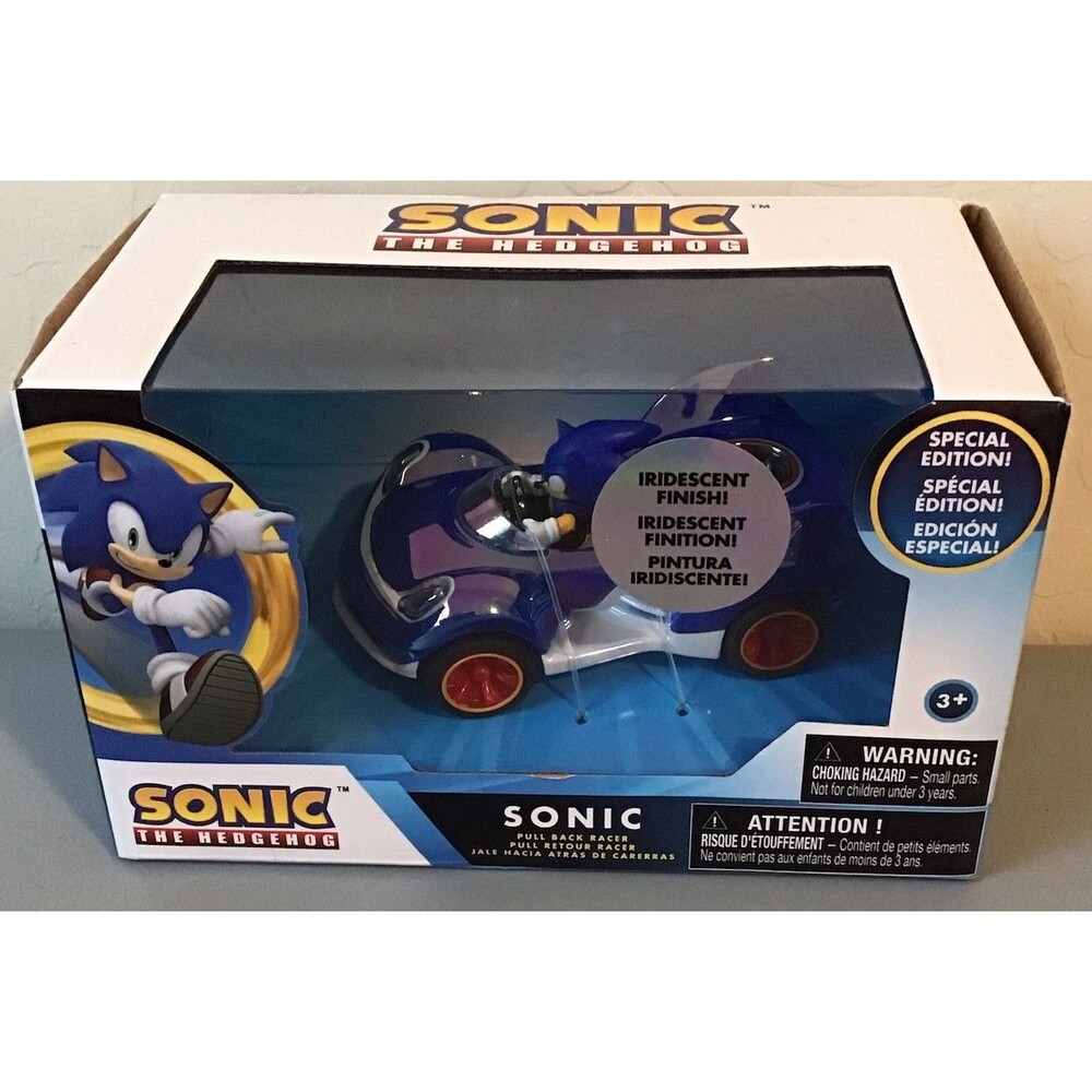 SONIC the Hedgehog Pull Back Racer - 3.5 inch, Car with Figure - NEW IN BOX